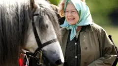 The Queen pats her horse Balmoral Melody in 2007