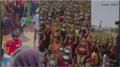 నీటి బిందెలతో మహిళలు