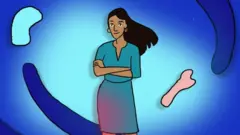 Illustration showing a female leader with her arms crossed and smiling