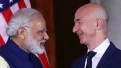 नरेंद्र मोदी और जेफ़ बेज़ोस