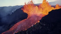 Vulcão em erupção