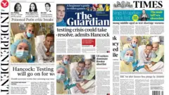 Первые полосы британских газет