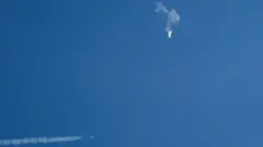 المنطاد الصيني بعد أن أسقاطه