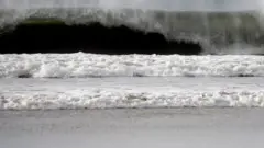 Waves breaking at Galicia's coast, north-western Spain. File photo