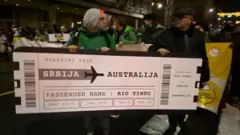 Протесты против Rio Tinto в Сербии