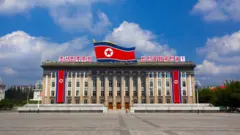 Government building in Kim Il-sung square, Pyongan Province, Pyongyang