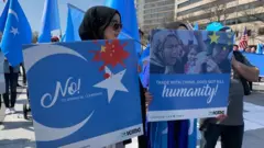 ABD'de uygur protestosu
