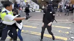 Hong Kong student shot