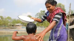 방글라데시 가정들은 염분 영향을 줄이기 위해 탱크에 빗물을 저장해왔다