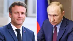 Макрон, Путин