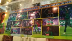 কলকাতার সেই পূজামন্ডপে সাকিবকে স্বাগত জানিয়ে পোস্টার