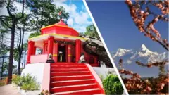 కసార్ దేవి మందిరం దగ్గర్లో పురాతన శిలాశాసనం