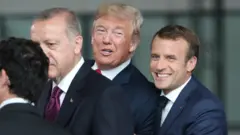 Recep Tayyip Erdoğan, Donald Trump ve Emmanuel Macron