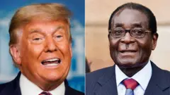 Donald Trump and Robert Mugabe