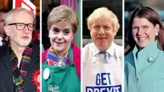 ব্রিটেনের চারটি বড় দলের নেতা