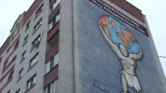 Putin mural in Kolomna