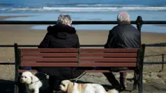 two aldrey couple at the beach