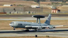 Os poderosos aviões Awacs (Sistema Aéreo de Alerta e Controle) americanos usaram a base de Incirlik em suas operações no Oriente Médio