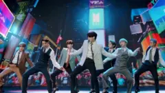 BTS perform at the MTV Video Music Awards on 31 August in New York