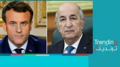 الرئيس الجزائري عبد المجيد تبون والفرنسي إيمانويل ماكرون