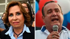 Sandra Torres y Alejandro Giammattei