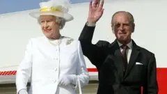 Queen Elizabeth II and the Duke of Edinburgh arrive in Canberra, Australia, Sunday March 12 2006 at the start of a five day tour of the country.
