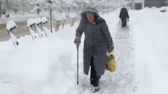 Снегопад в России