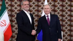 Россия Президенти Путин ва Эрон Президенти Пезешкиён