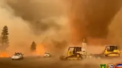 Fire tornado in northern California