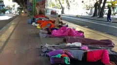 Moradores de rua no centro de SP
