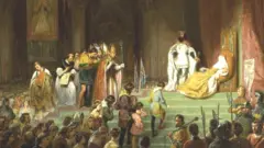 Cuadro de la coronación de Inês de Castro en la Catedral de Coimbra