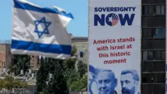 Poster kedaulatan Israel, Tepi Barat, Palestina