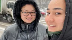 Fazila Haidari and her sister in Ukraine