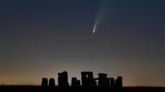 Comet Neowise over Stonehenge, Wiltshire