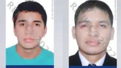 El exsecretario y los sobrinos de Castillo, en la imgen oficial donde se ofrece una recompensa por ellos.
