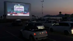 Автокинотеатр в Канне 20 мая 2020 года