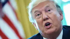 US President Donald Trump speaks before signing an executive order for sanctions on Iran"s supreme leader in the Oval Office of the White House on June 24, 2019.