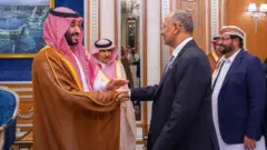 اعضای شورای انتقالی یمن به دیدار ولیعهد عربستان رفتند