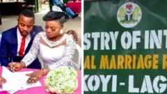 Aworan tọkọtaya lọjọ igbeyawo