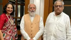 प्रधानमंत्री नरेंद्र मोदी के साथ रेखा और राकेश झुनझुनवाला