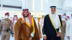 محمد بن سلمان والشيخ تميم في قطر