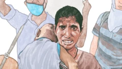 હિજરત કરી રહેલા શ્રમિકોની તસવીર