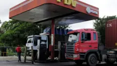 Gas station in Cupira, Venezuela - 16 December