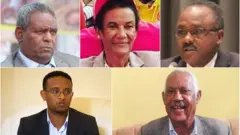 አቶ አባይ ወልዱ፣ ወ/ሮ ቅዱሳን ነጋ፣ አብረሃም ተከስተ (ዶ/ር)፣ ሰለሞን ኪዳነ (ዶ/ር) እና አቶ ስብሐት ነጋ