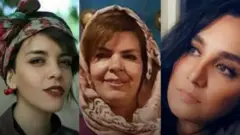 از راست مژگان کشاورز، منیره عربشاهی و یاسمن آریانی