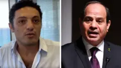 Mohamed Ali (L) and President Abdul Fattah al-Sisi (R)