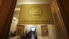Вывеска Конституционного суда Румынии