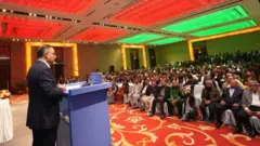 শনিবার মতবিনিময় সভায় বক্তব্য রাখেন তারেক রহমান