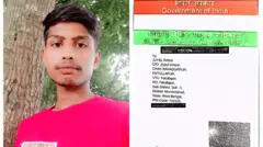 ওড়িশায় নিহত যুবক জুয়েল রানা (বাঁয়ে), তার আধার কার্ড (ডানে), কার্ডের ব্যক্তিগত তথ্য গোপন করতে সেগুলি ঢেকে দেওয়া হয়েছে

