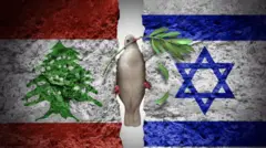 صورة تحمل عَلَمي لبنان وإسرائيل